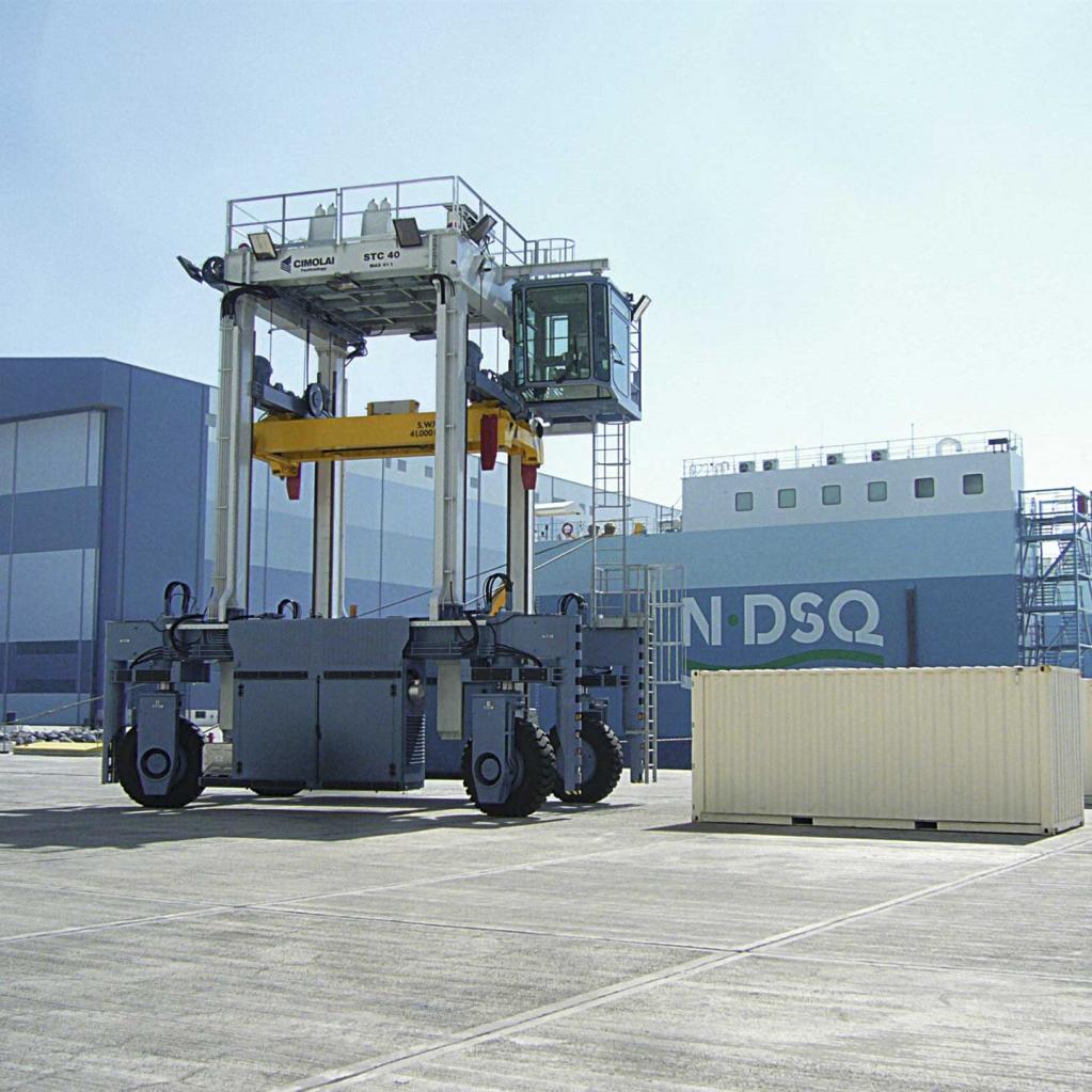 RTG 40 ton portalkran auf reifen straddlecarrier container